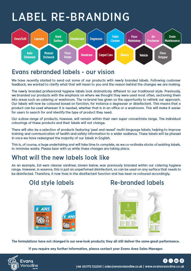 Evans Label Leaflet Cover