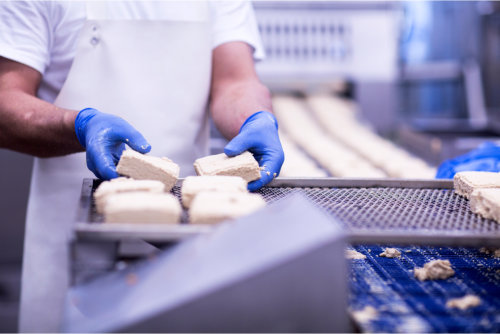 Food production worker hygiene and protective gloves